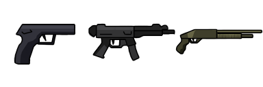pistol, SMG and shotgun sprites