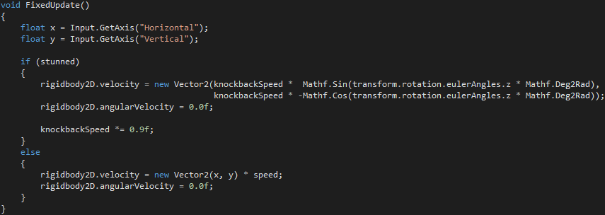 script to stun the player